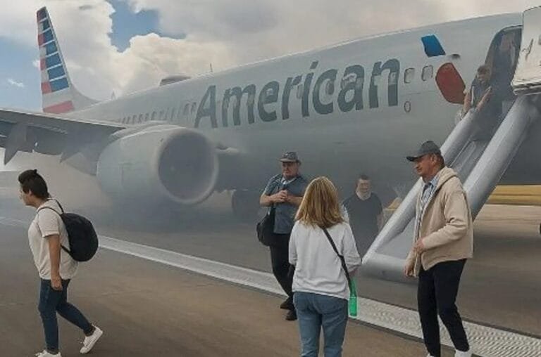 إخلاء 150 راكباً من طائرة بعد احتراق عجلات الهبوط