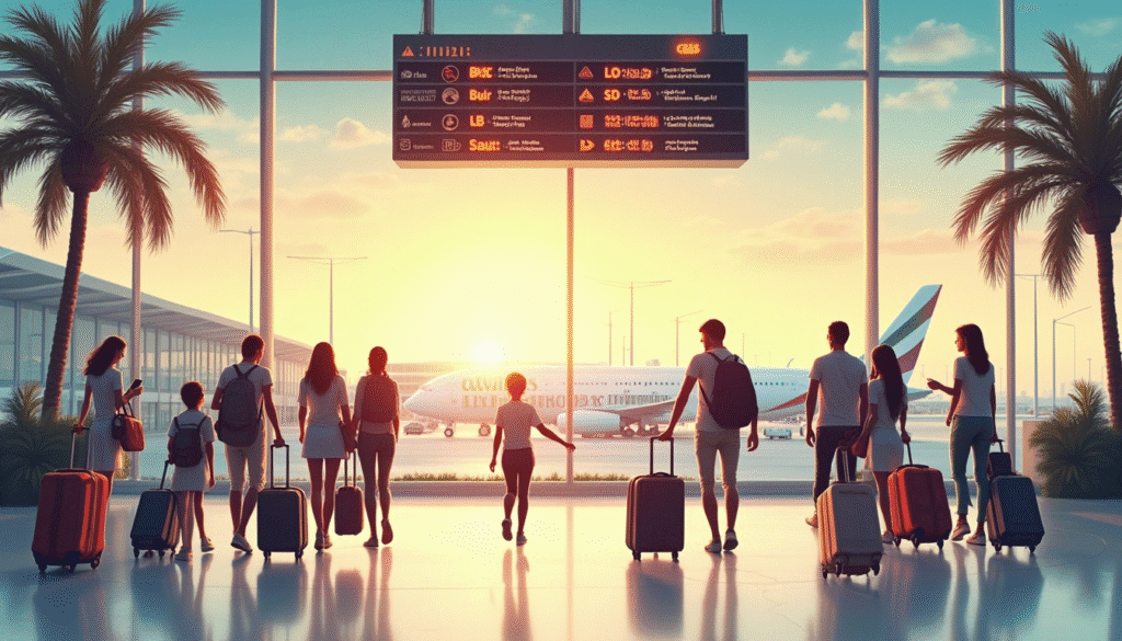 وصول السياح إلى مطار دبي الدولي