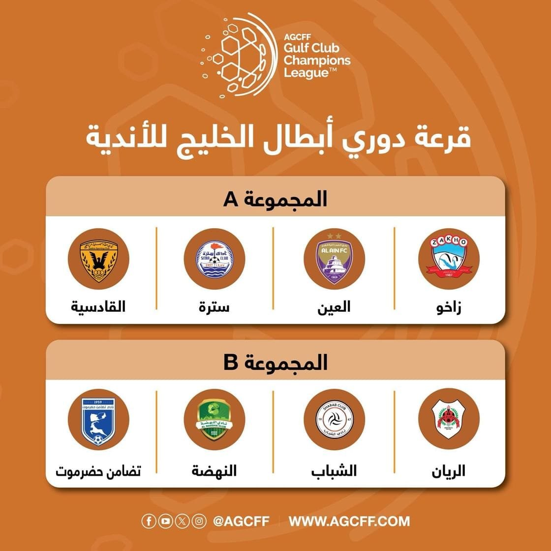 Al Ain in Group 1 of the Gulf Champions League