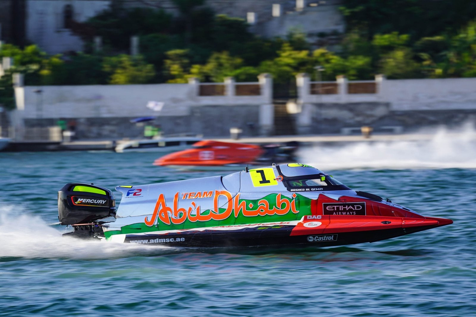 Abu Dhabi Boats participates in the third round of the Formula 2 World Cup in Italy