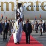 Sisi receives Mohammed bin Zayed at Cairo Airport