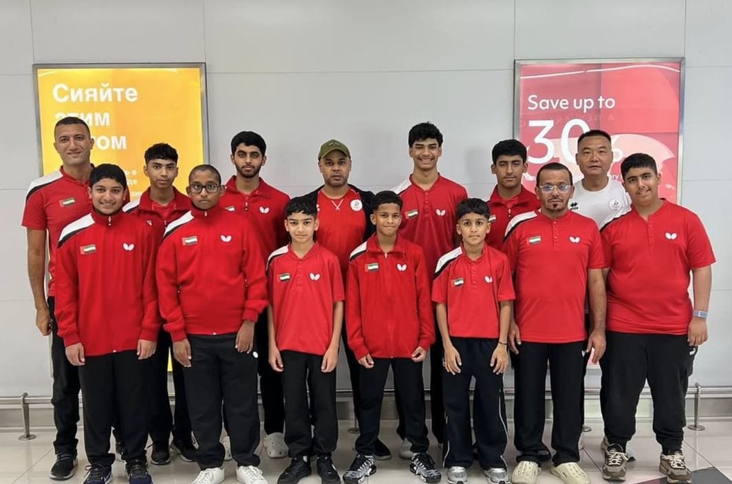 The UAE table tennis team participates in the Arab Championship in Morocco 