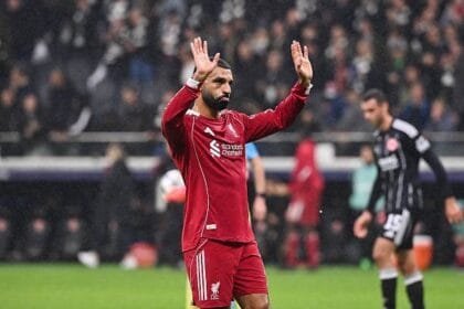 محمد صلاح في مباراة فرانكفورت