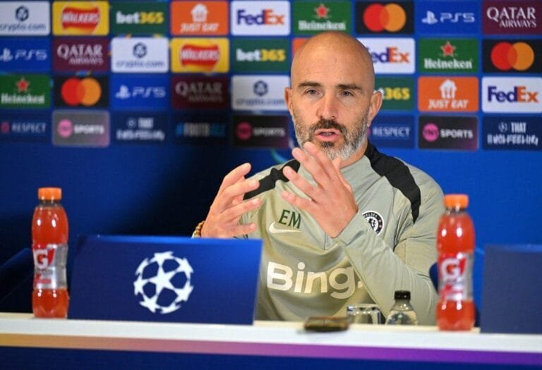 Italian Enzo Maresca, coach of English club Chelsea