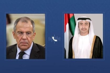 عبدالله بن زايد ولافروف يبحثان العلاقات الثنائية