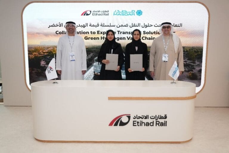 Masdar and Etihad Trains explore transportation solutions that support the national green hydrogen system