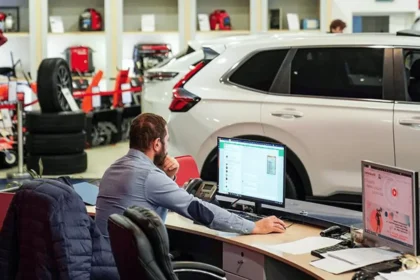 Car showroom in Russia