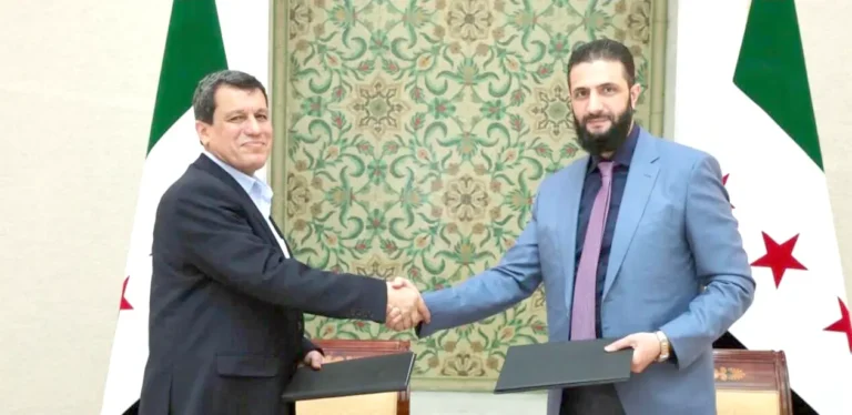 General Mazloum Abdi and Ahmed al-Sharaa