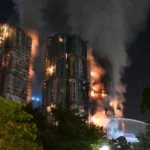 حريق هائل في هونغ كونغ