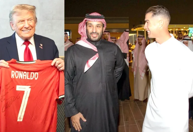 Ronaldo attends a meeting at the White House during the Saudi Crown Prince's visit