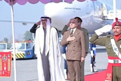 A grand reception for Mohammed bin Zayed in Islamabad: military air escort and a public holiday in the capital.
