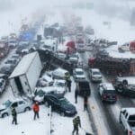 فوضى عيد الشكر: عاصفة ثلجية تلغي 1400 رحلة جوية وتتسبب بتصادم جماعي في إنديانا الأمريكية