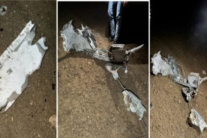 The wreckage of Lieutenant General Mohammed Ali Ahmed Al-Haddad's plane