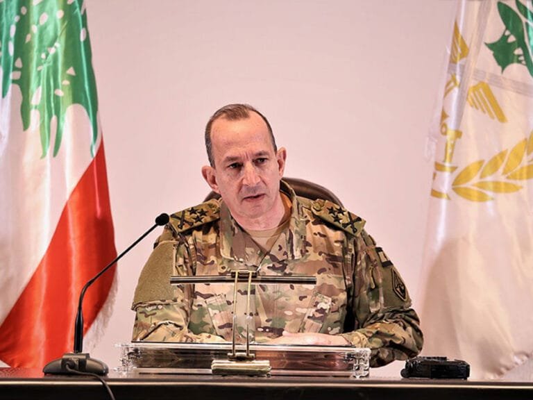 The Lebanese army commander discusses security challenges with his French counterpart in Paris.