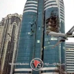 مسيرة تضرب مبنى إداريا في الشيشان وتتسبب بحريق واسع1