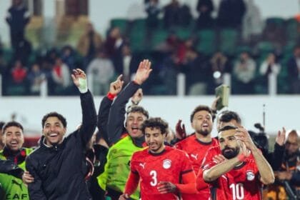 فرحة لاعبي منتخب مصر بعد الفوز على كوت ديفوار