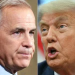 Carney warns of a global trade storm after Trump threatens tariffs on Canada following his visit to China.