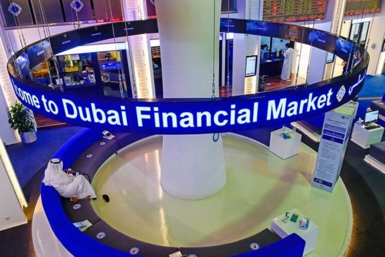 Dubai Financial Market reports record profits of AED 969 million, a 157% increase, and recommends a 6.5% dividend.