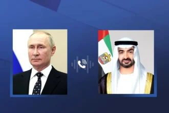 رئيس الدولة والرئيس الروسي يبحثان هاتفياً تعزيز العلاقات الثنائية والتطورات الإقليمية